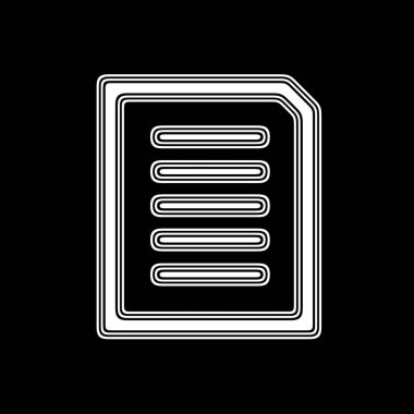 Siyah zemin üzerine beyaz simgesi