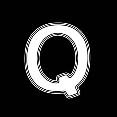 Siyah zemin üzerine beyaz simgesi