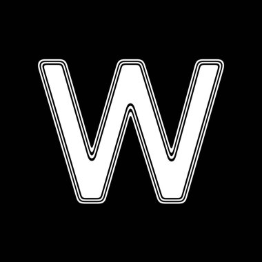 Siyah zemin üzerine beyaz simgesi