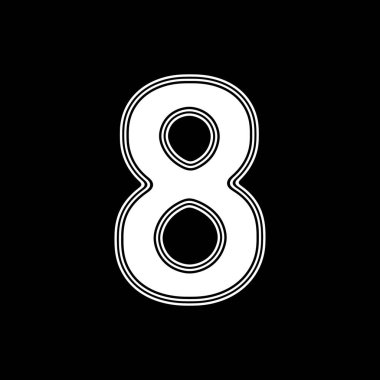 Siyah zemin üzerine beyaz simgesi