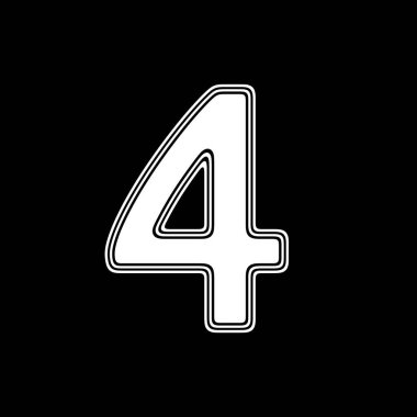 Siyah zemin üzerine beyaz simgesi