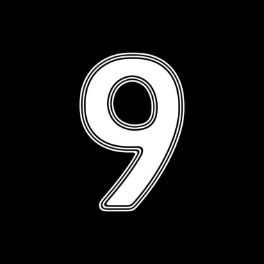 Siyah zemin üzerine beyaz simgesi