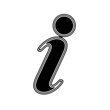 Beyaz arka planda siyah simgesi