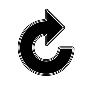 Beyaz arka planda siyah simgesi