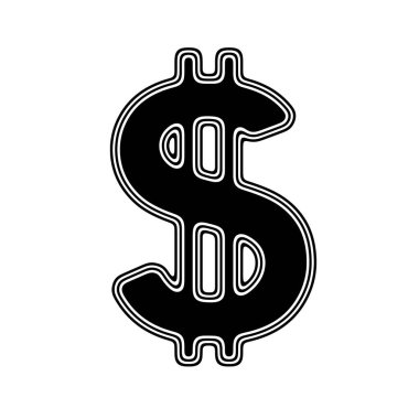 Beyaz arka planda siyah simgesi