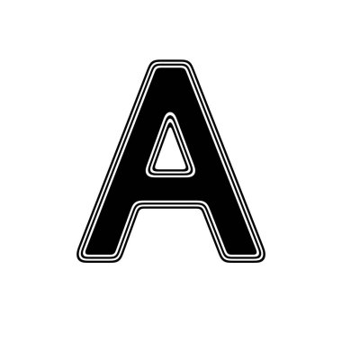 Beyaz arka planda siyah simgesi