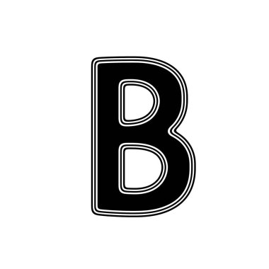 Beyaz arka planda siyah simgesi