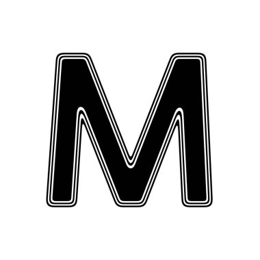 Beyaz arka planda siyah simgesi