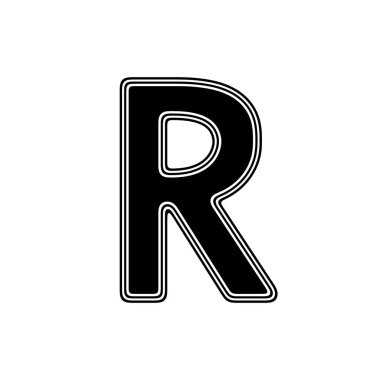 Beyaz arka planda siyah simgesi