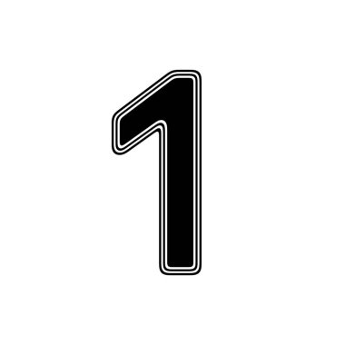 Beyaz arka planda siyah simgesi