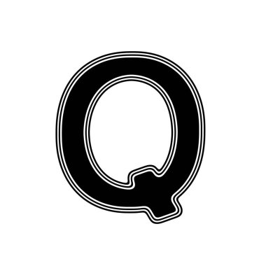 Beyaz arka planda siyah simgesi