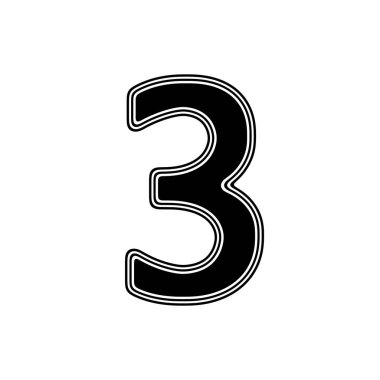 Beyaz arka planda siyah simgesi