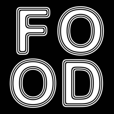 Siyah arka plan üzerinde kelime