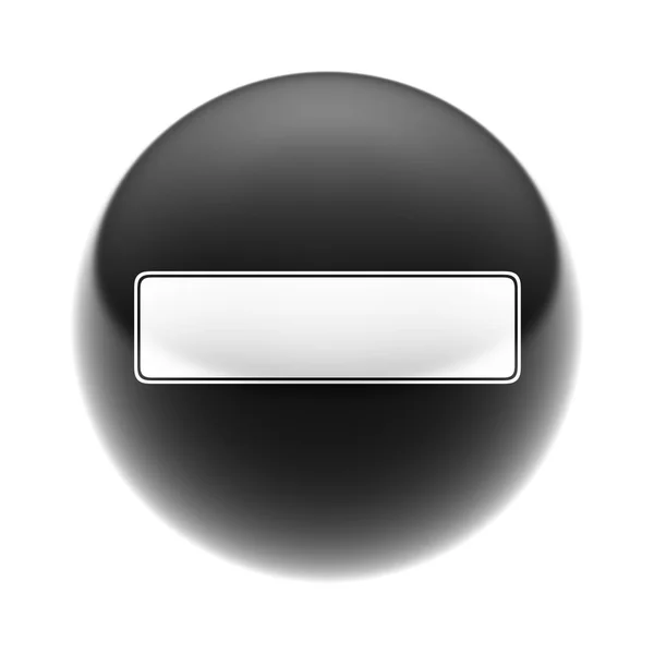 黑色球上的白色图标 — 图库照片