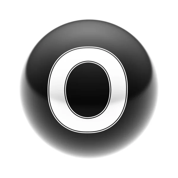 Siyah Top Beyaz Simgesi — Stok fotoğraf