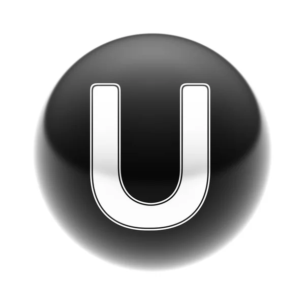 White Icon Black Ball — Stock Photo, Image