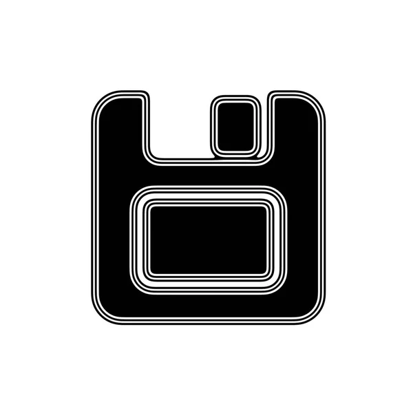 Black Icon White Background — Stock Photo, Image