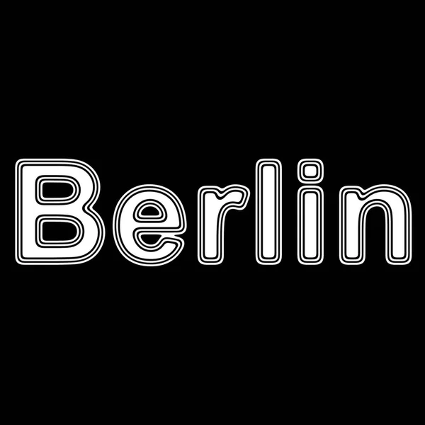 Berlin Den Svarta Bakgrunden Illustration — Stockfoto