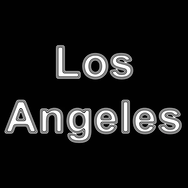 Los Angeles Auf Schwarzem Hintergrund Illustration — Stockfoto