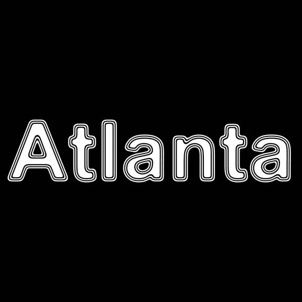 Atlanta Fekete Háttér Illusztráció — Stock Fotó