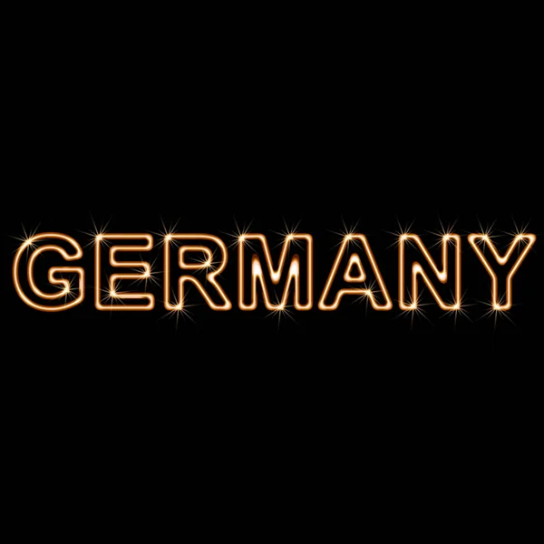 Німеччина Чорному Тлі Ілюстрація — стокове фото