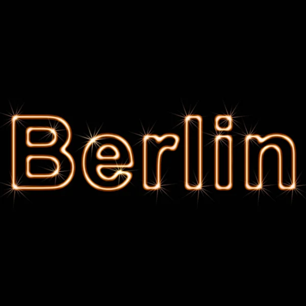 Берлін Чорному Тлі Ілюстрація — стокове фото