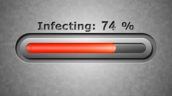 画面上の Infecting のプロセス — ストック写真