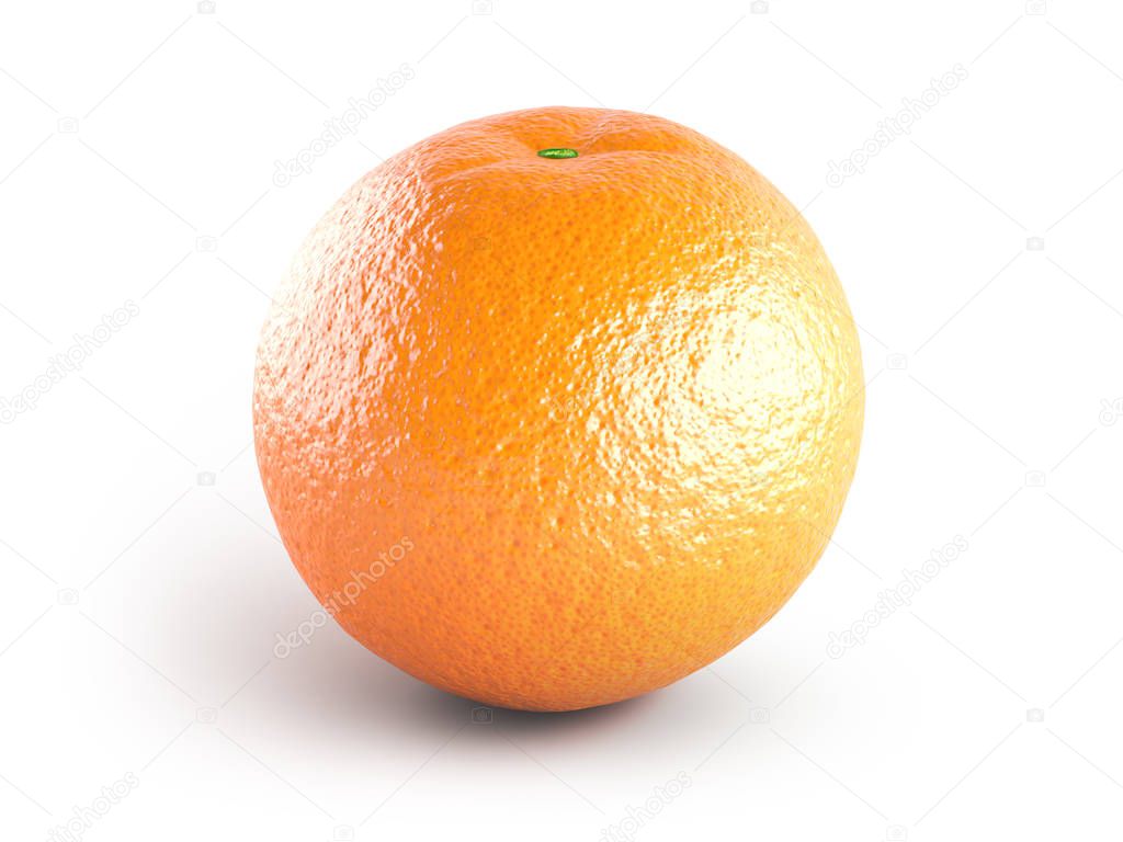 The Orange. 3D Illustration.