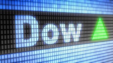  Dow Jones Industrial Average. 3D çizim.