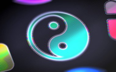 Kutsal kişilerin resmi üstünde belgili tanımlık perde.