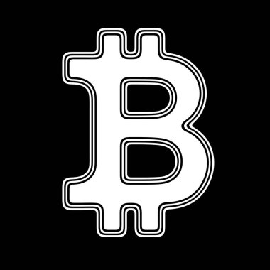 Beyaz arkaplanda bitcoin simgesi.