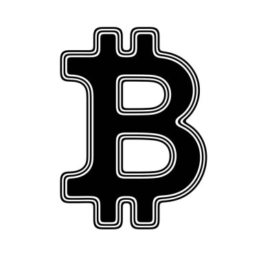 Beyaz arkaplanda bitcoin simgesi.
