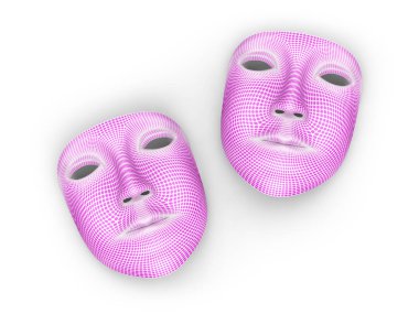 maske 3 boyutlu model.
