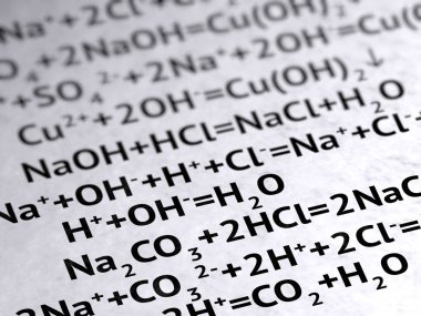 Kimya kağıt üzerinde. İllüstrasyon.