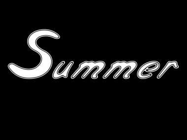 Siyah zemin üzerine beyaz kelime.