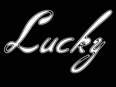 Siyah zemin üzerine beyaz kelime.