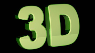 siyah arka plan üzerine 3D kelime.