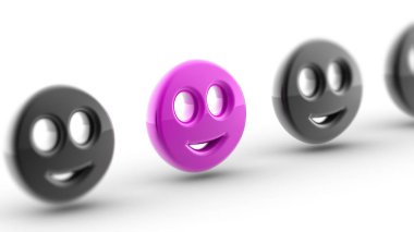 Beyaz yüzey üzerinde 3D simgesi.