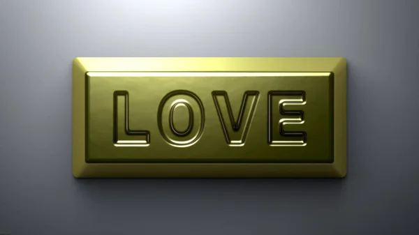 Love Gold Bullion — Stock Photo, Image