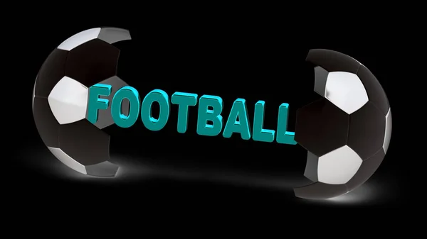 Футбольный Мяч Черной Поверхности — стоковое фото