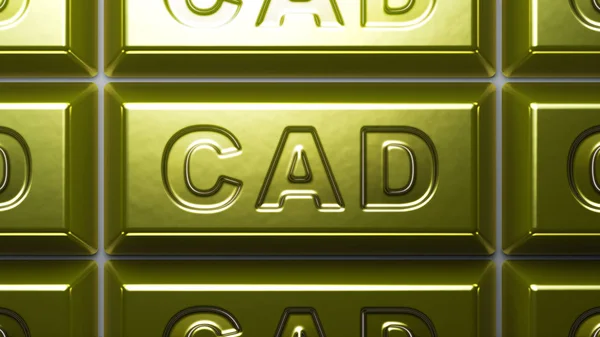 Canadian Dollar Sign Gold Bullion — Stock Photo, Image