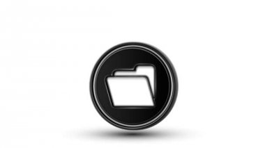 Dosya simgesi üstünde belgili tanımlık sayaç. Döngü. Alfa kanalı. Beyaz arka plan üzerinde izole