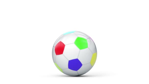 Soccerball ループです アルファ チャネルが含まれています — ストック動画