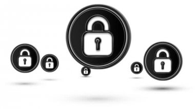 Atlama kilit kutsal kişilerin resmi. Döngü. Beyaz arka plan üzerinde izole