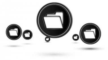 Dosya simgeleri atlama. Döngü. Beyaz arka plan üzerinde izole