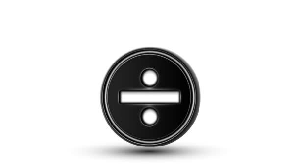 Diviser l'icône sur le comptoir. Boucle. Canal alpha. Isolé sur fond blanc 