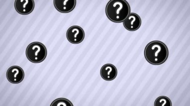 Düşen soru kutsal kişilerin resmi. Döngü. Alfa kanalı.