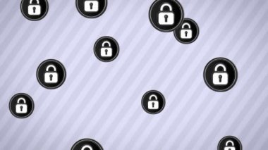 Düşen kilit kutsal kişilerin resmi. Döngü. Alfa kanalı.