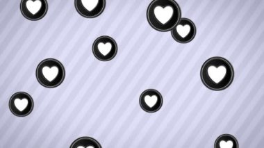 Kalp şekilleri. Döngü. Alfa kanalı.