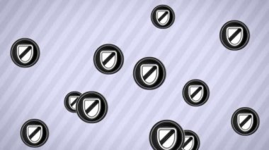 Düşen kalkan kutsal kişilerin resmi. Döngü. Alfa kanalı.